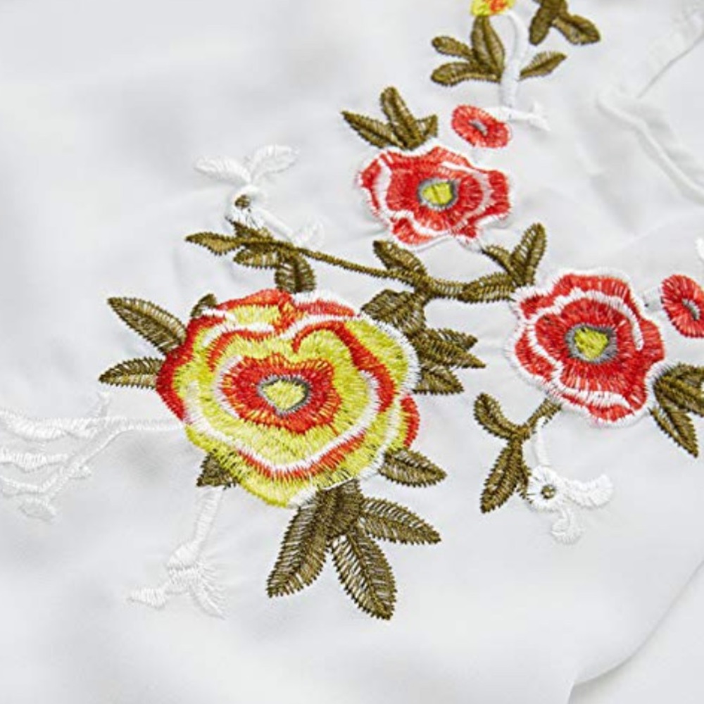 AMELIA | Bell Sleeve Floral Embroidered Blouse | - Picture 5 of 5
